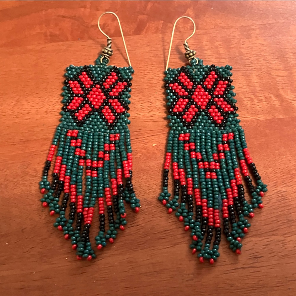 Handmade Seed Bead Earrings